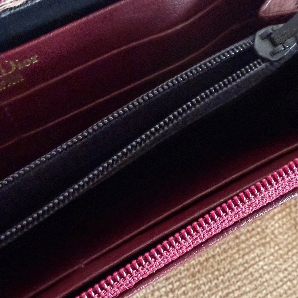 Dior Burgundy Leather Wallet